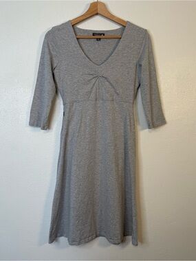 Toad&Co Rosalinda Dress Gray Organic Cotton Blend Women's Size XS Feminine Boho